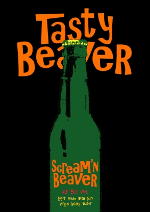 Scream’n Beaver ‘Tasty Beer’ poster
