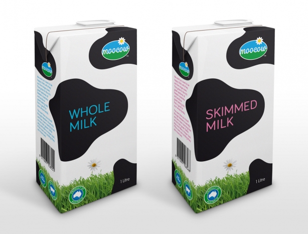 Moocow milk packaging